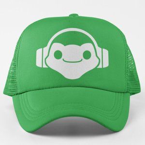 NEW Overwatch Lucio Frog Headphones DJ Logo Foam Trucker Mesh Snapback Hat GREEN